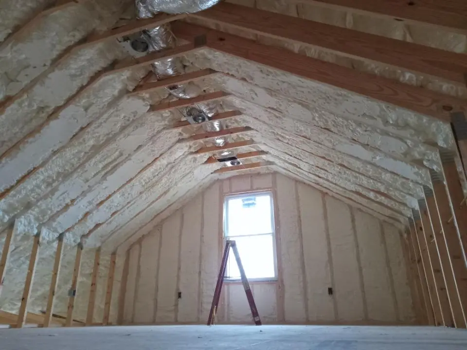 Spray foam roofing application for Crawl Space Insulation project in Appleton